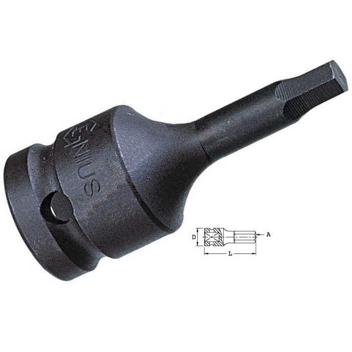 Genius Tools 447609 1/2"-os gépi dugókulcs fej, imbusz, 9 mm termék fő termékképe