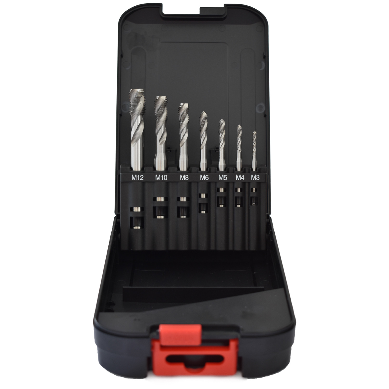 Abraboro HSS-Co 7 részes gépi menetfúró készlet 2-3 terelőéllel 35° zsákfurat menethez (DIN 371 C) termék fő termékképe