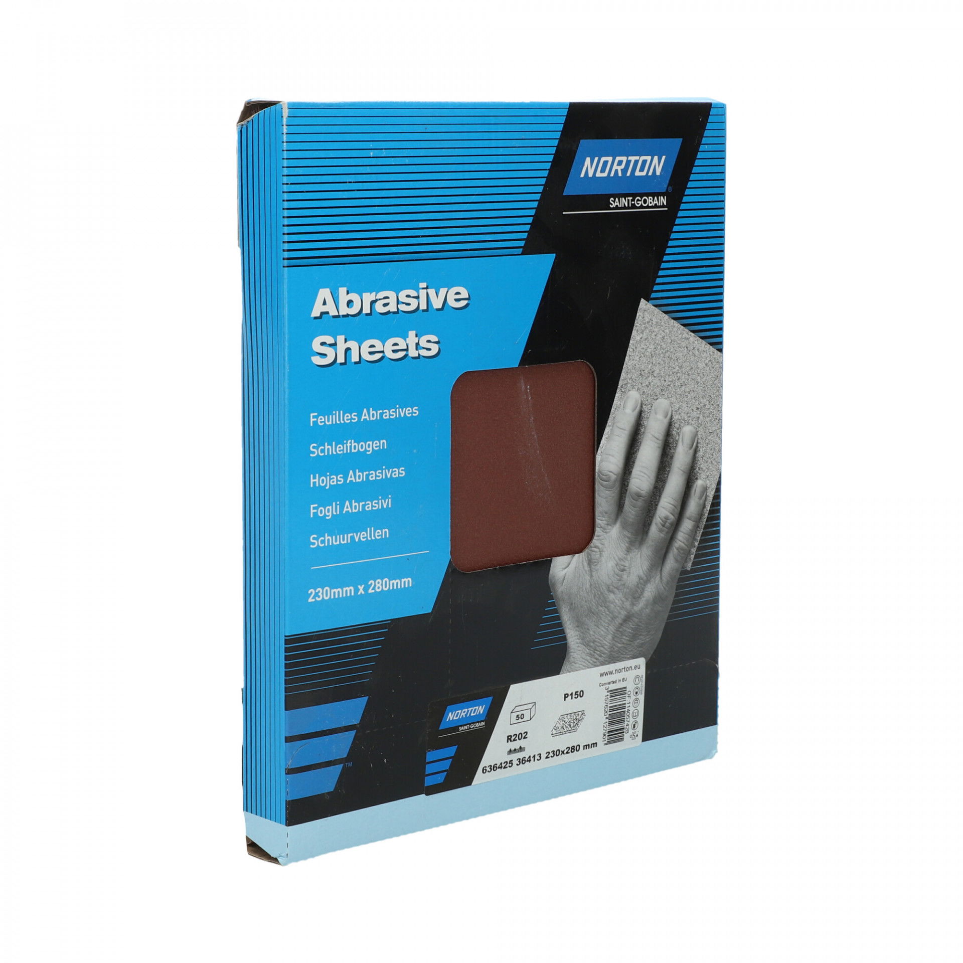 Norton R202 flexibilis csiszolóvászon 230x280mm P150, 50 db/csomag termék fő termékképe