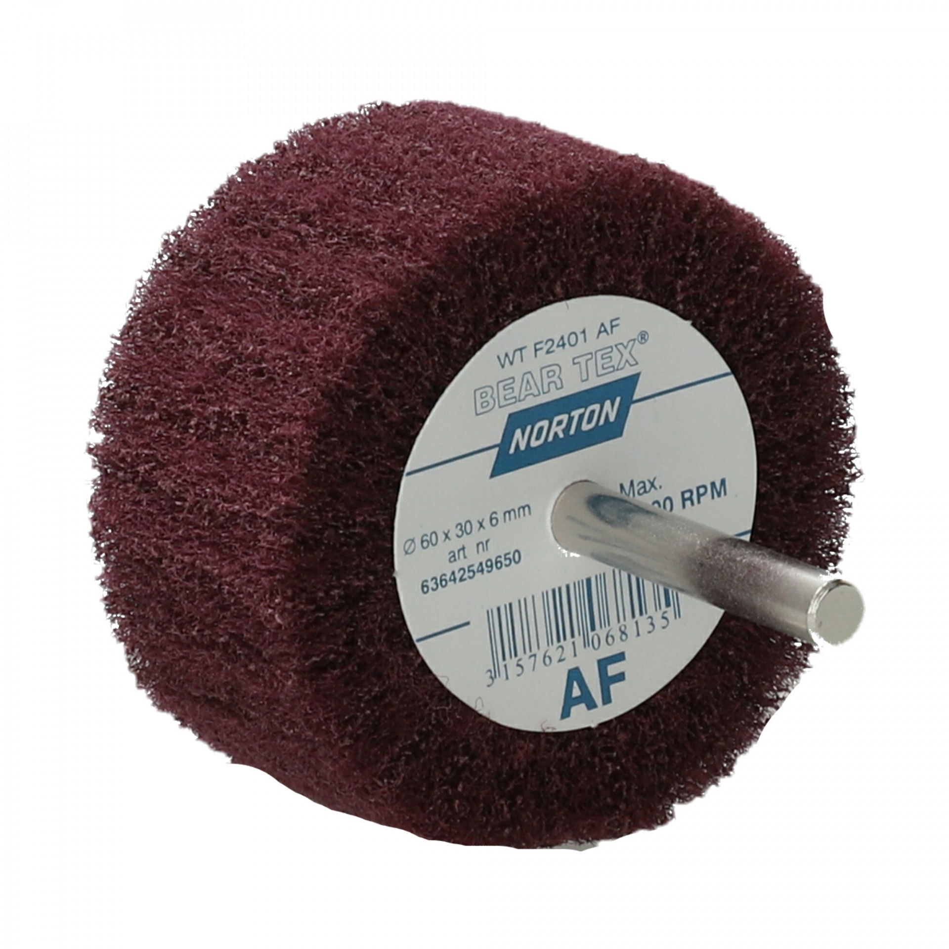 Norton Beartex csapos lamellás csiszolókorong Ø60x30x6mm Fine A, 10 db/csomag termék fő termékképe