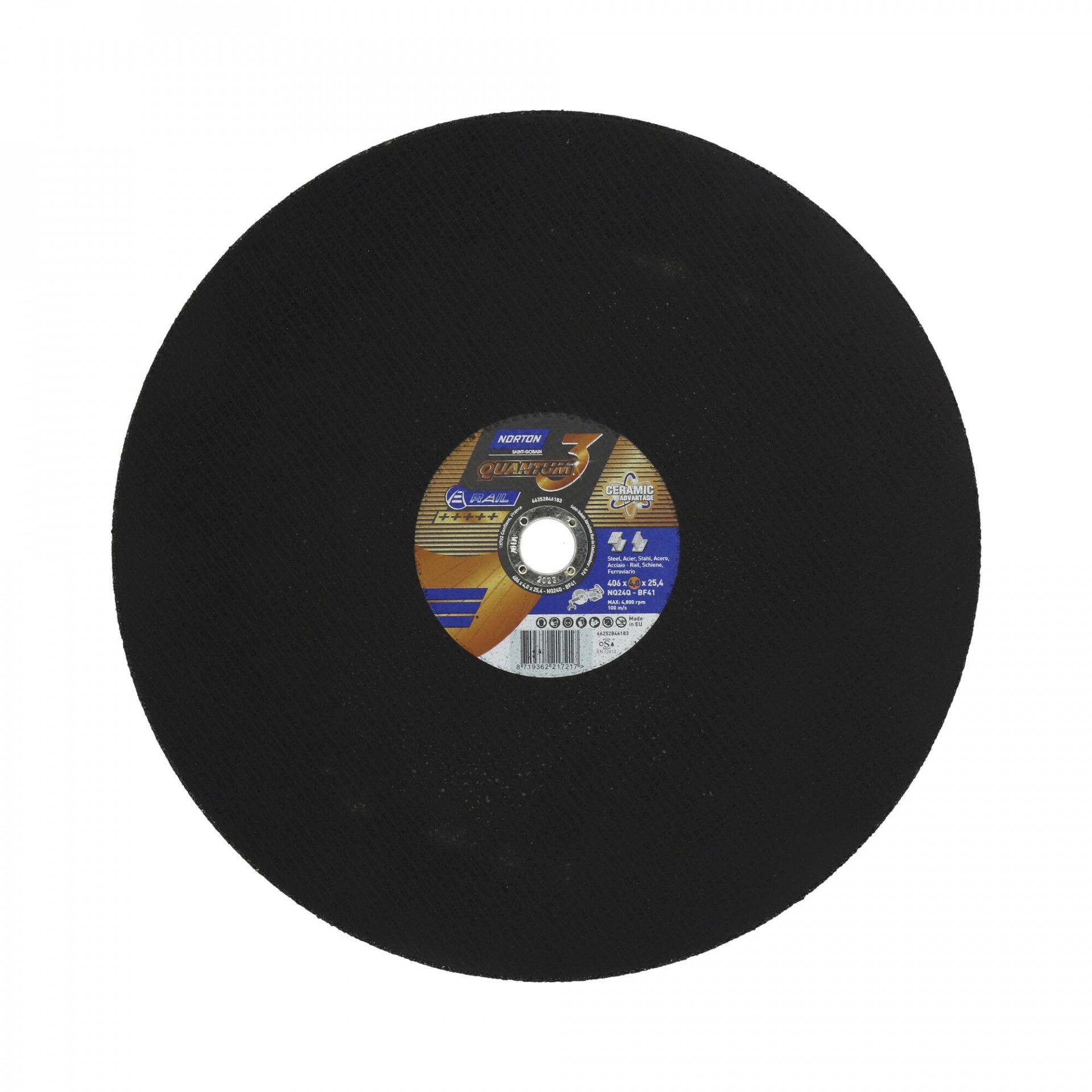 Norton Quantum3 Rail (Sín) vágókorong 406x4,0x25,4mm NQ24Q, 10 db/csomag termék fő termékképe