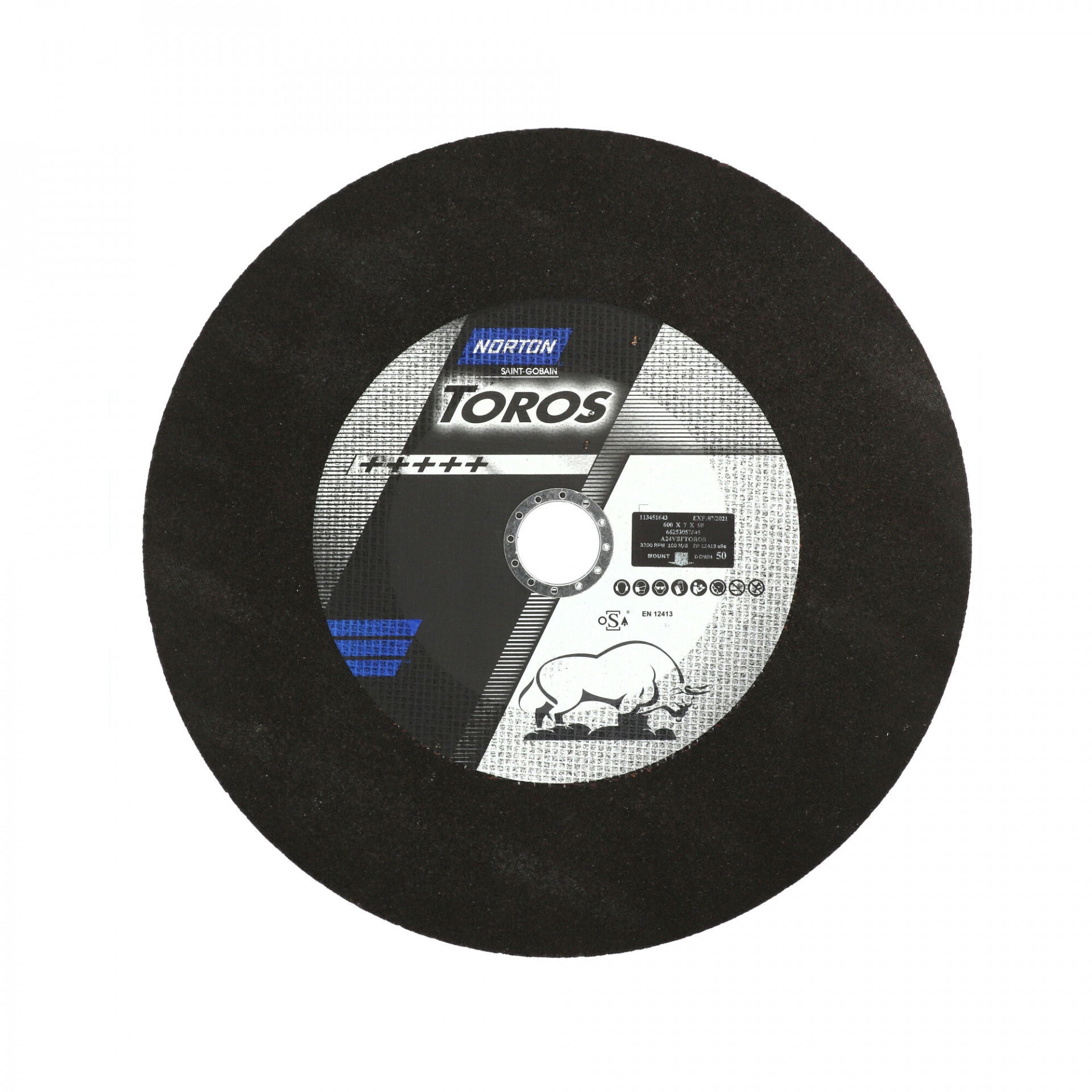 Norton Toros Preciziós gépipari erősített vágókorong 600x7x60 mm 4QA 24 V BF3, 5 db/csomag termék fő termékképe