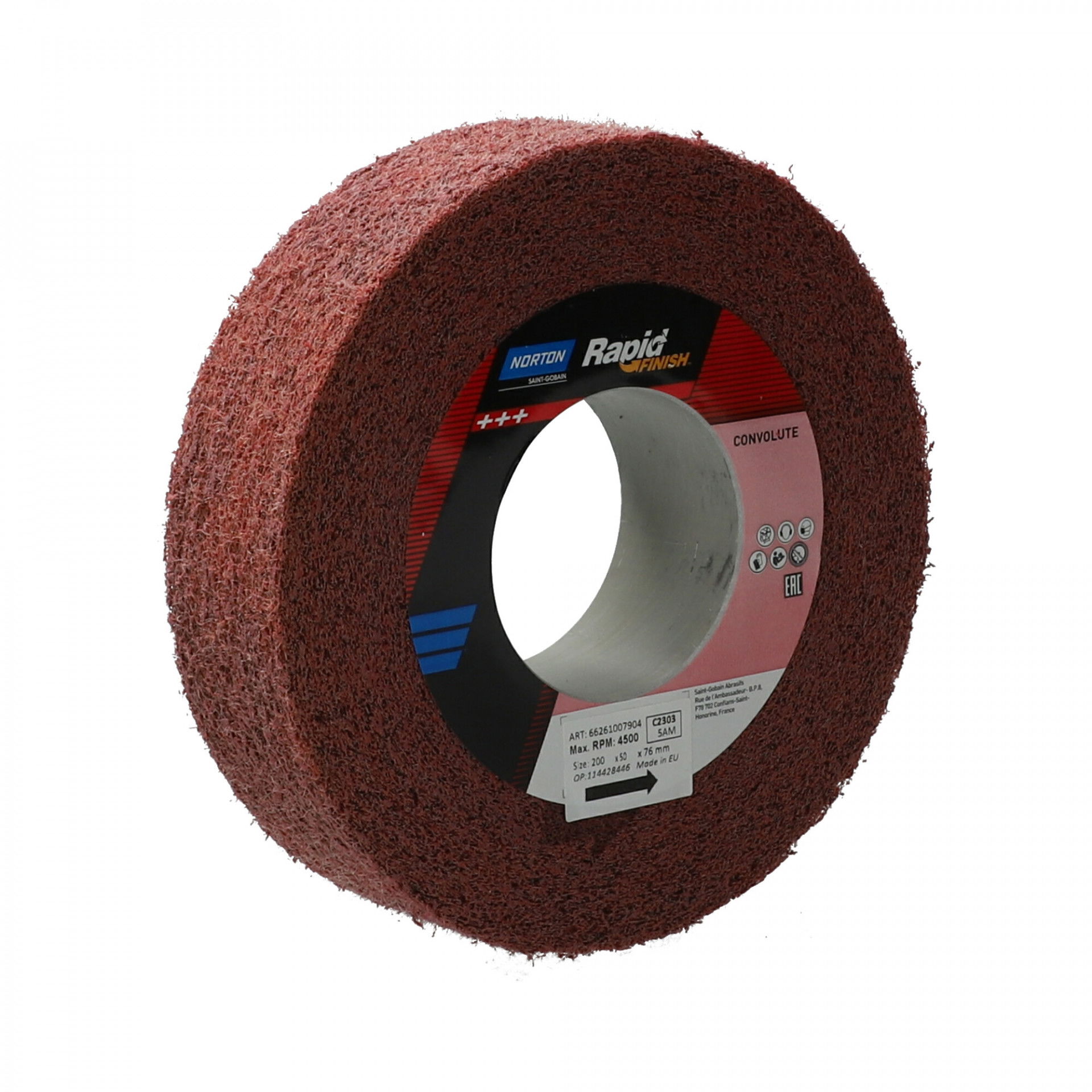 Norton Rapid Finish DMA RED rost csiszolókorong 200x50x76mm Medium, 2 db/csomag termék fő termékképe