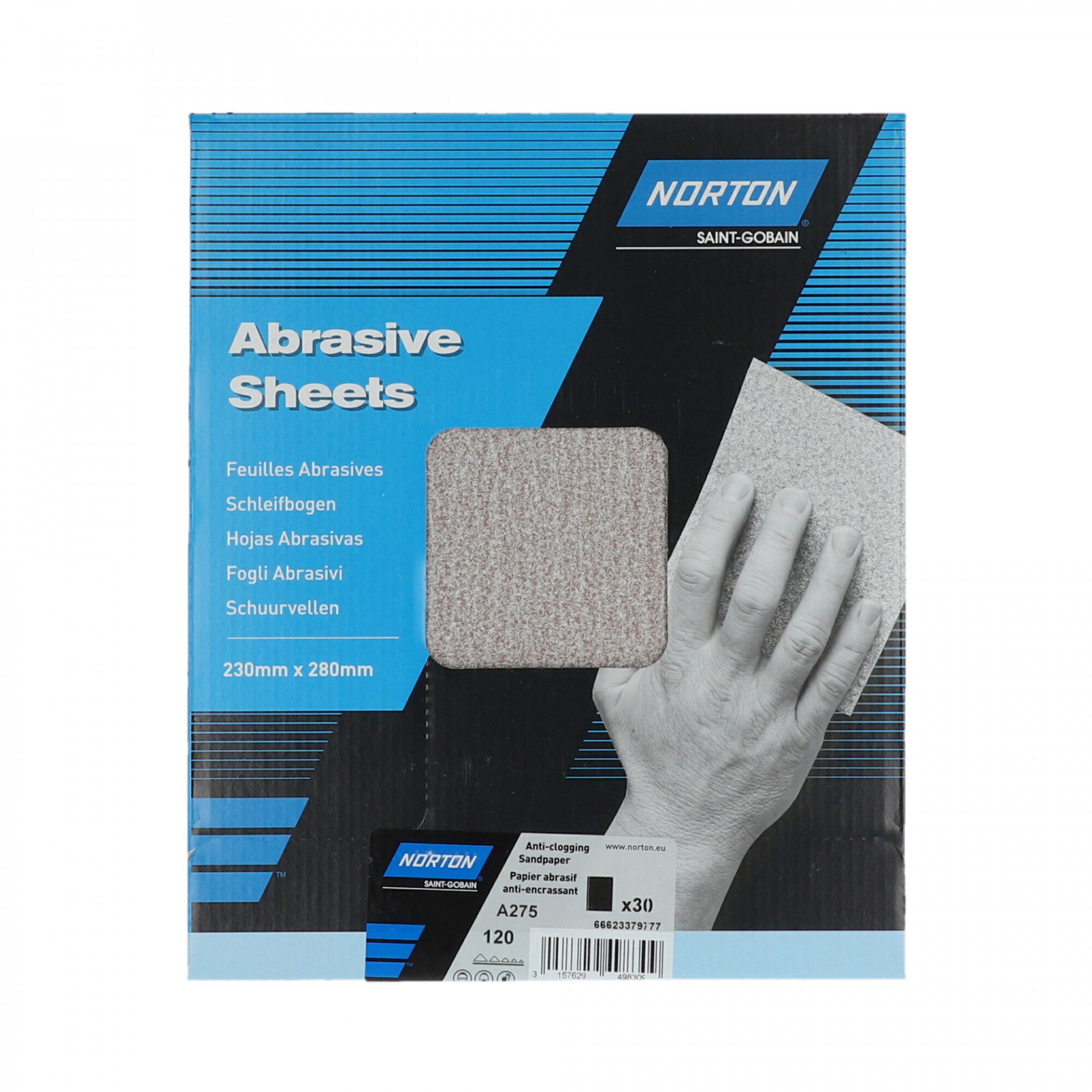 Norton Clipper A275 No-fil® csiszolópapír 230x280mm P120, 30 db/csomag termék fő termékképe