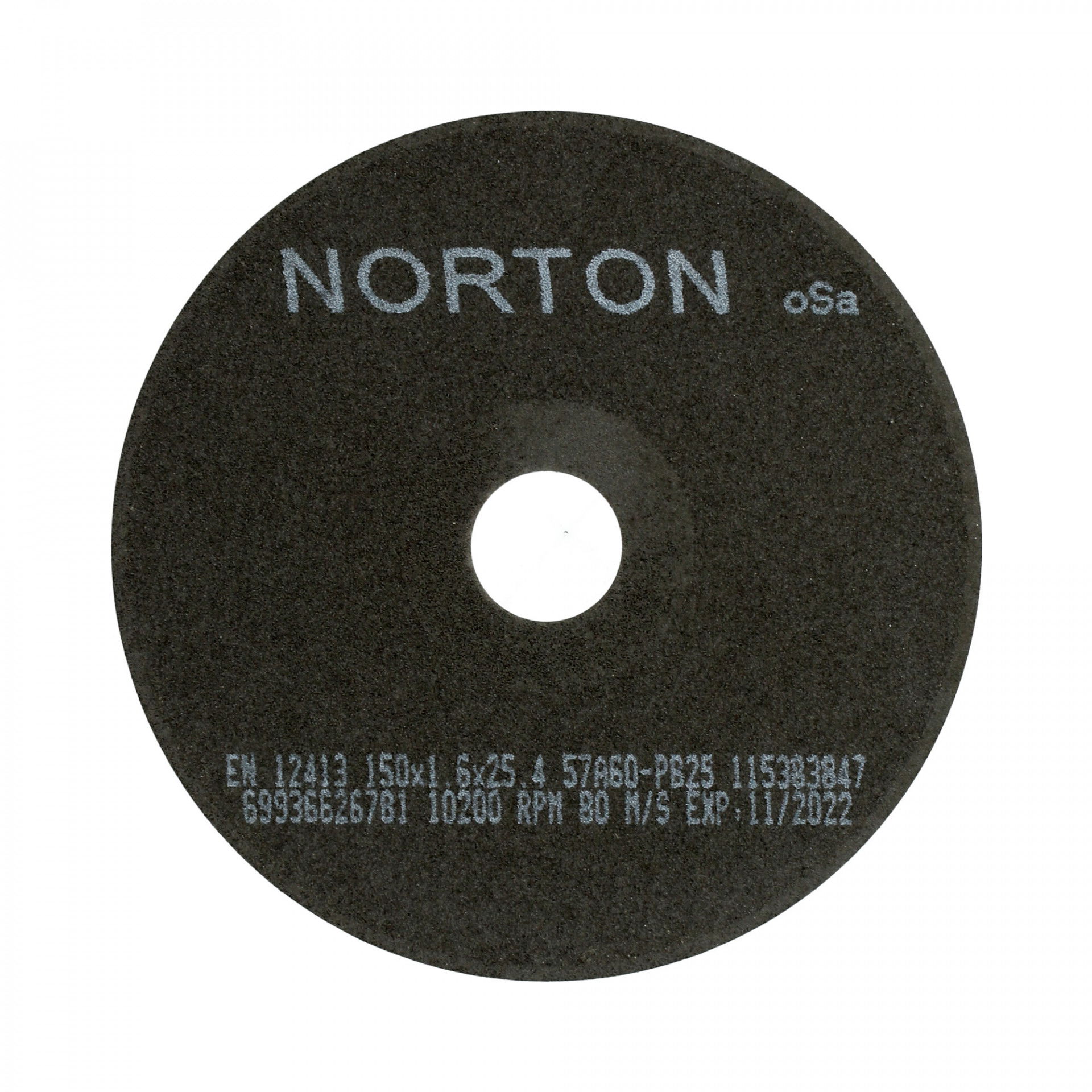 Norton Preciziós gépipari erősítés nélküli vágókorong 150x1,6x25,4 mm 57A 60 P B25, 25 db/csomag termék fő termékképe