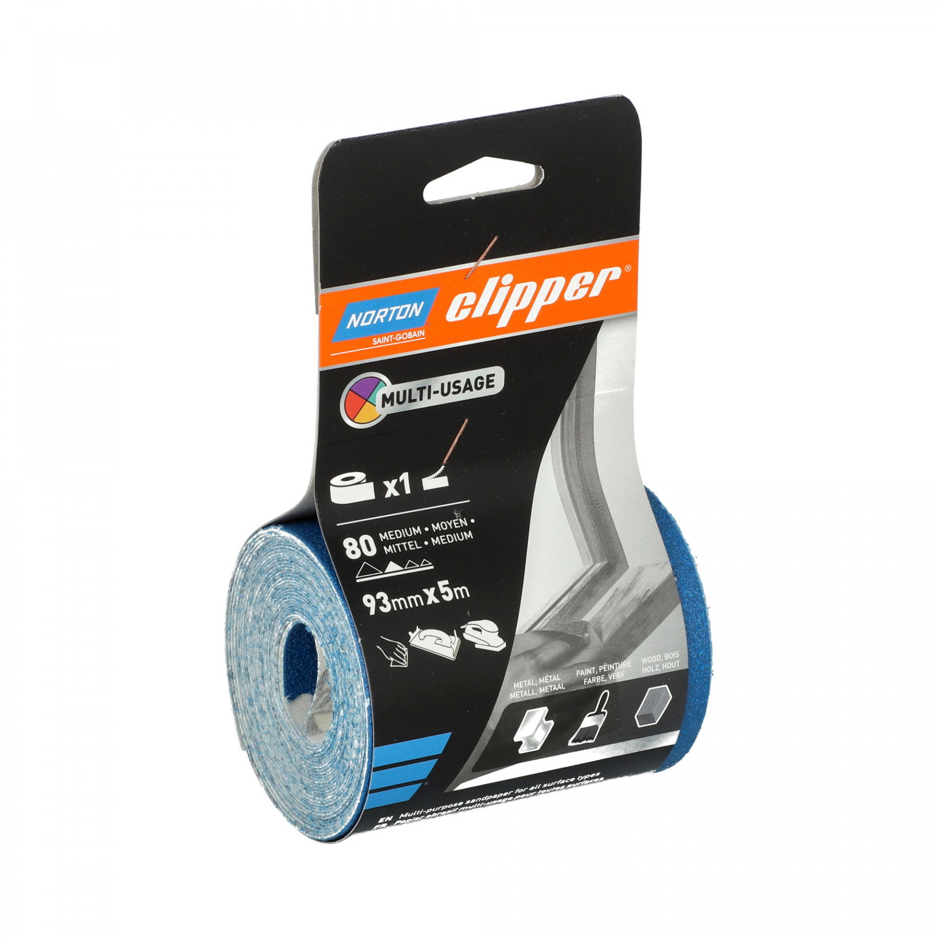 Norton Clipper H835 csiszolótekercs 93mmx5m P80 termék fő termékképe