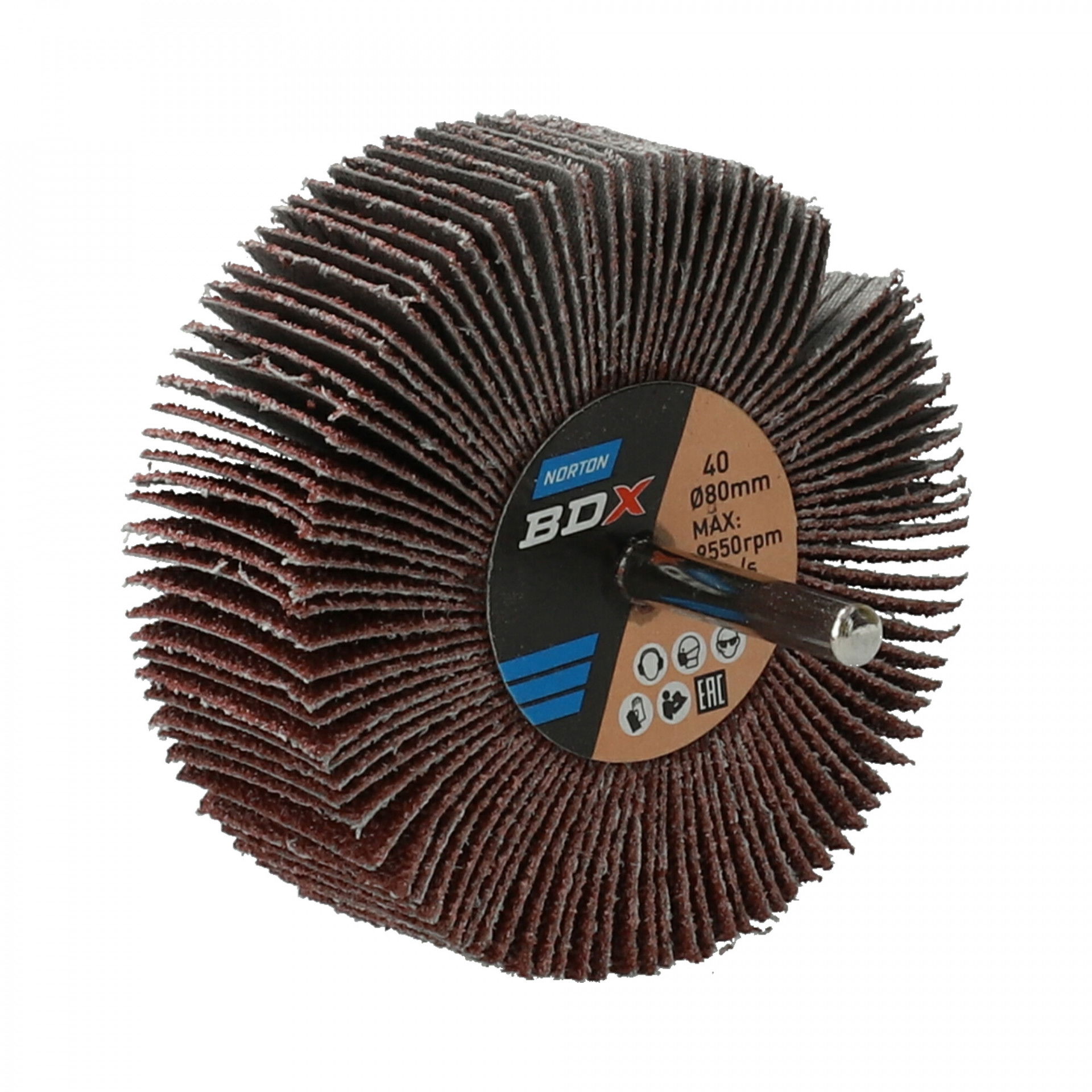 Norton Metal R207Plus csapos lamellás csiszolókorong Ø80x30x6mm P40, 10 db/csomag termék fő termékképe