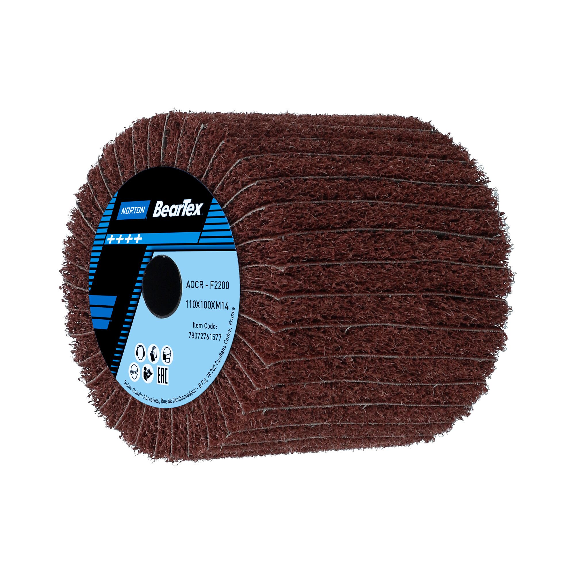 Satinex M14 lamellás csiszolókorong Ø110x100xM14 Coarse A + P80, 2 db/csomag termék fő termékképe